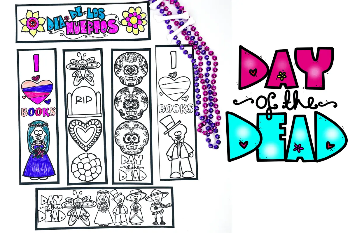 free printable day of the dead bookmarks