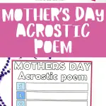 Mother's Day Acrostic Poem Template (3 Free Printables)