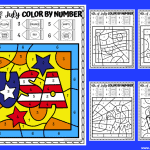 4th of july color by number