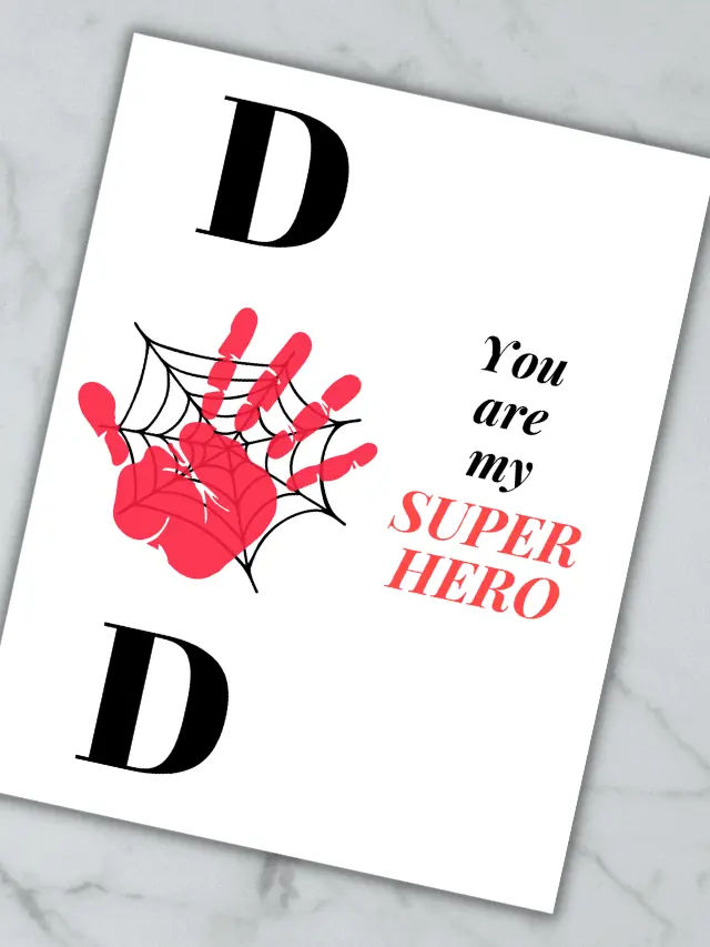 Father's Day handprints Web Story Poster