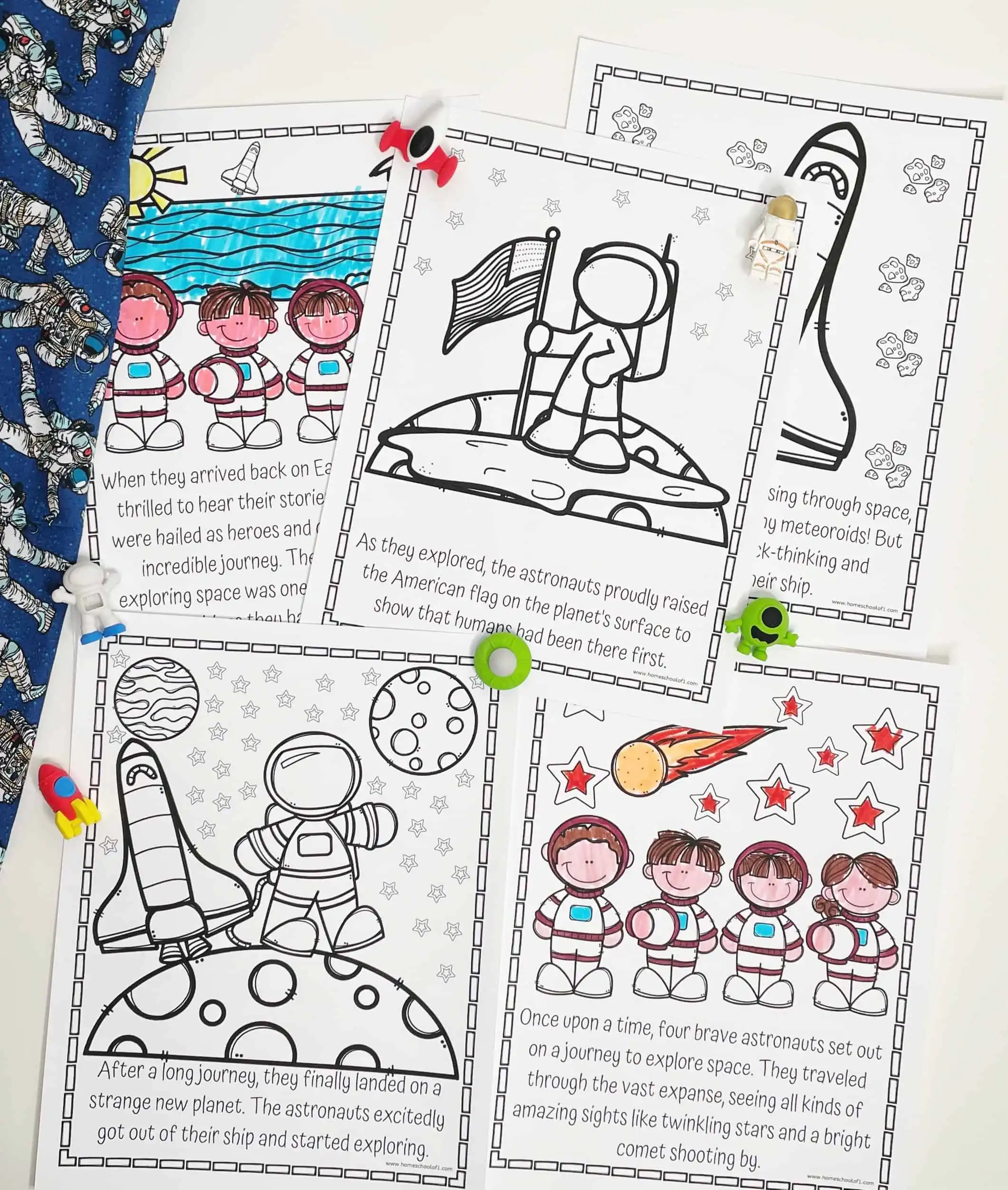 astronaut coloring sheets