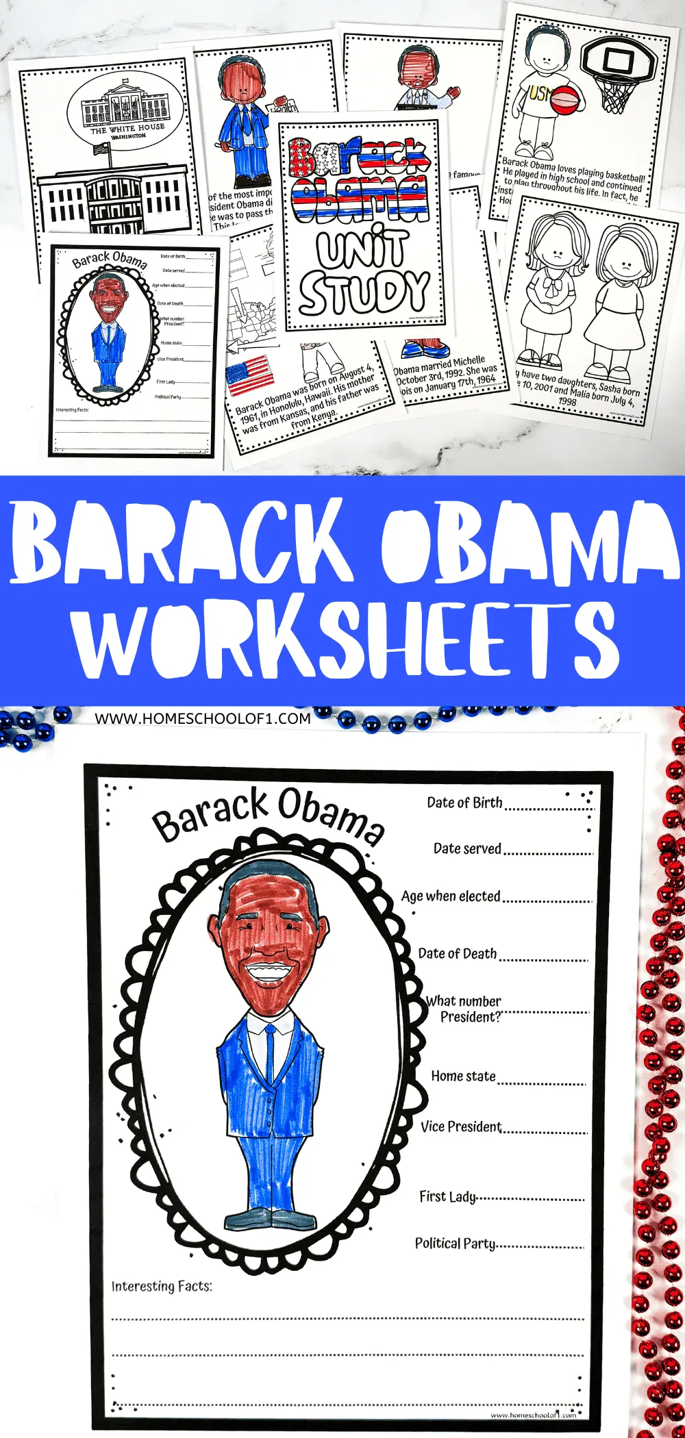 barack obama worksheets for kids