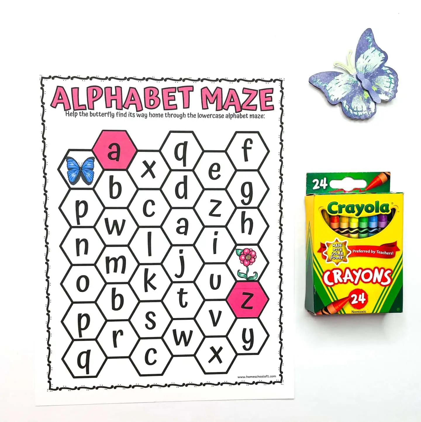 butterfly alphabet printable