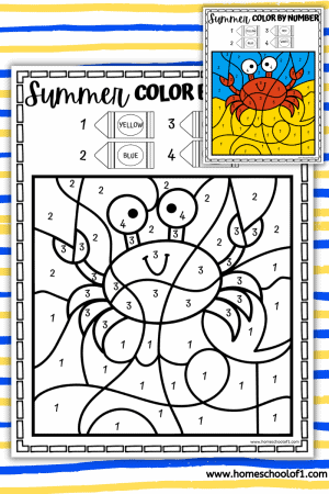 9 Free Summer Color by Number Printables - Homeschool of 1