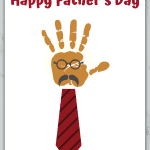 father's day tie handprint