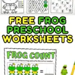 free frog preschool worksheets