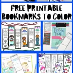 free printable bookmarks to color