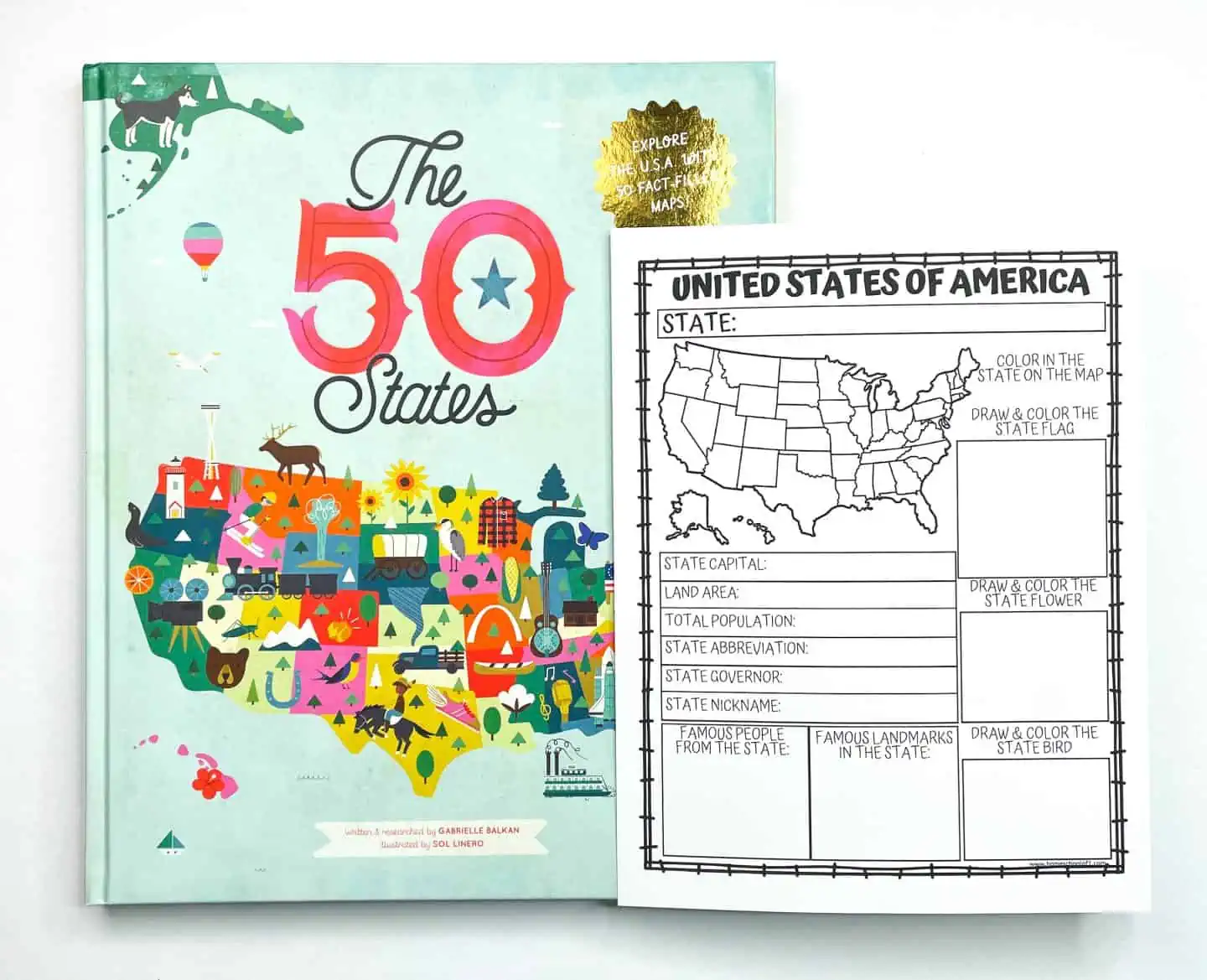 free printable state facts worksheets