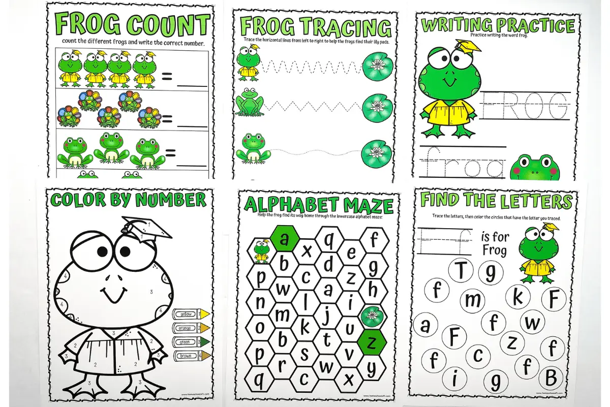 frog worksheets preschool