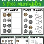 identify coins worksheets