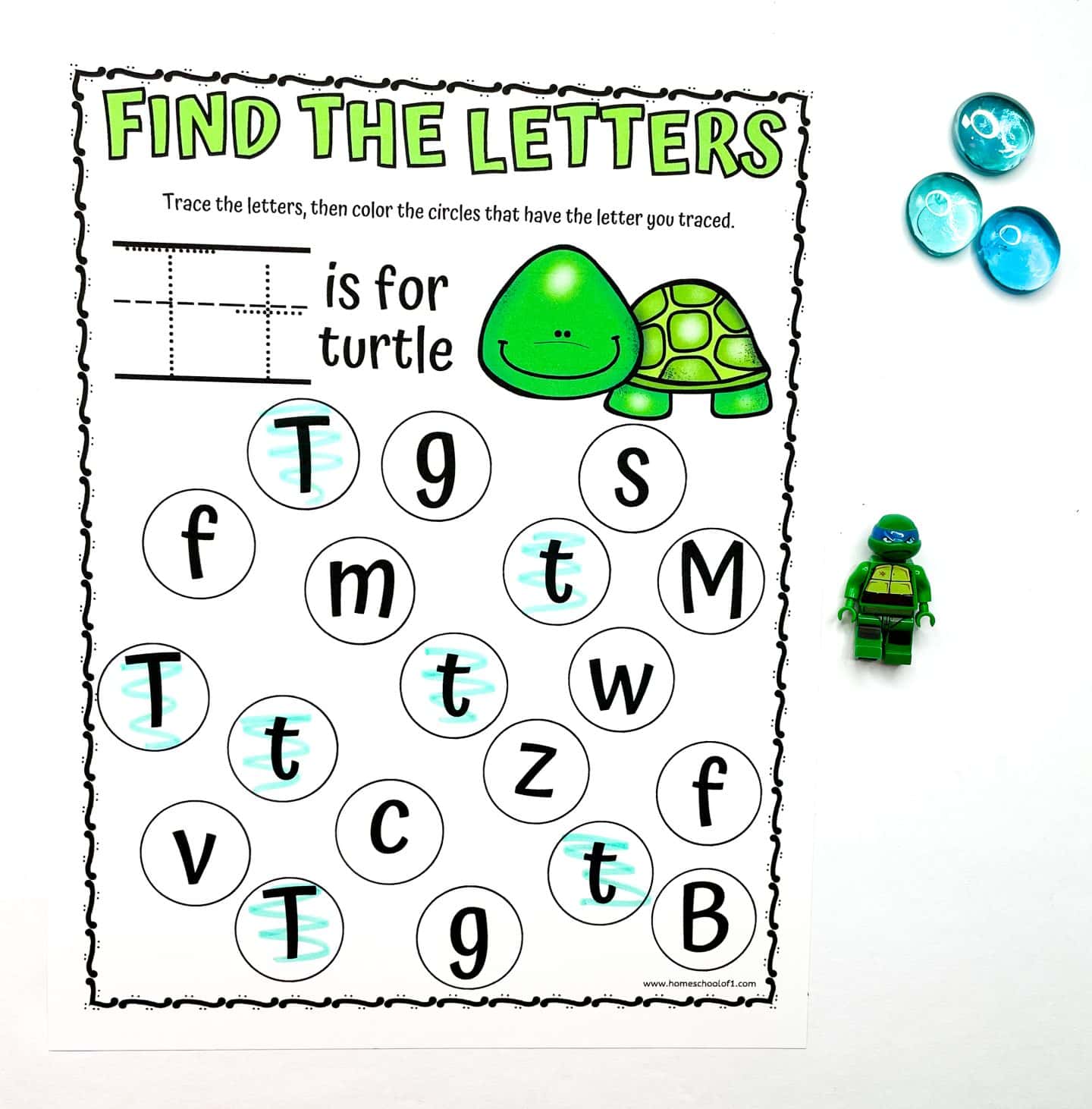 Turtle Worksheets for Preschool (free printables) - Homeschool of 1