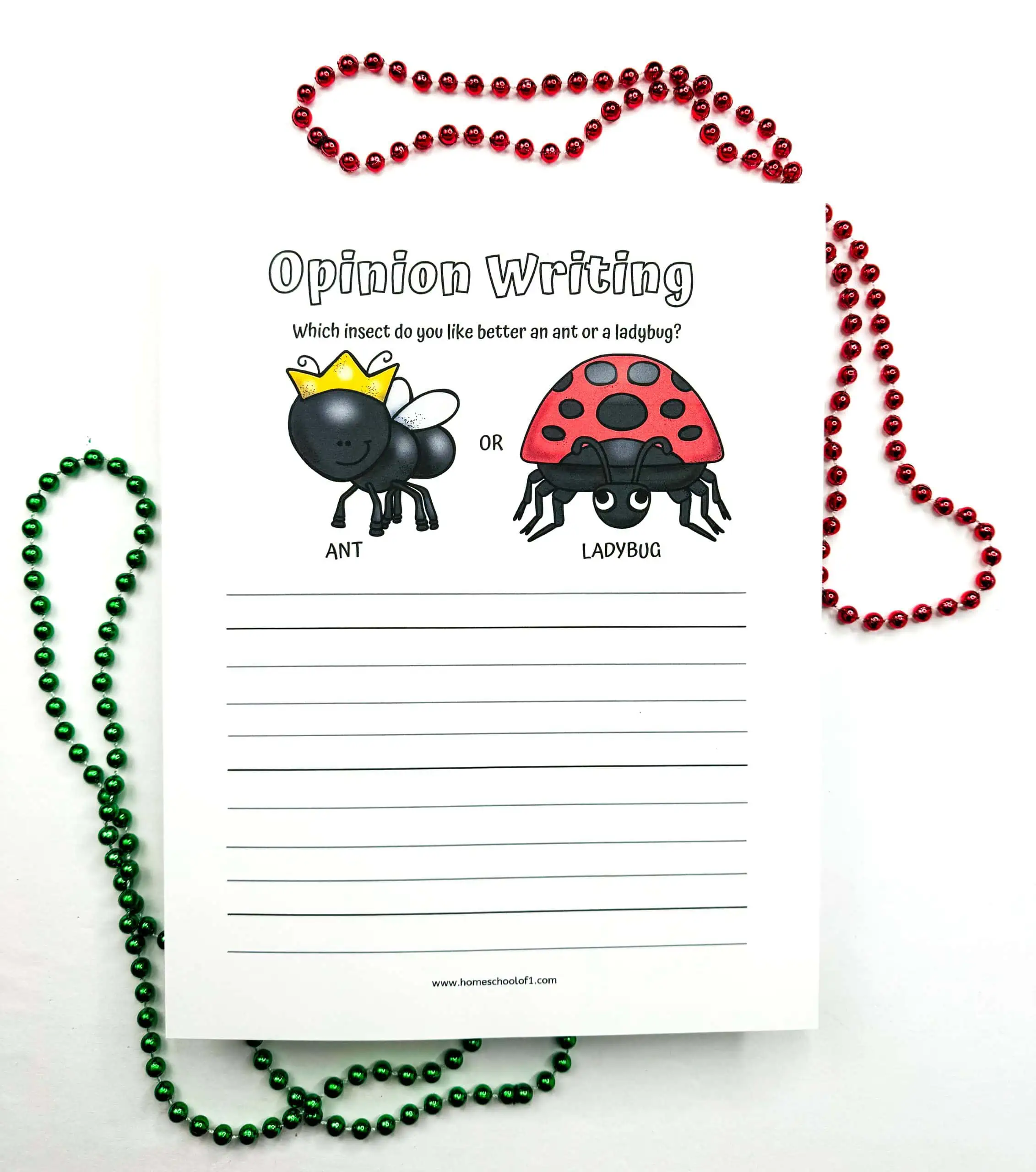 opinion writing ladybug vs honey bee