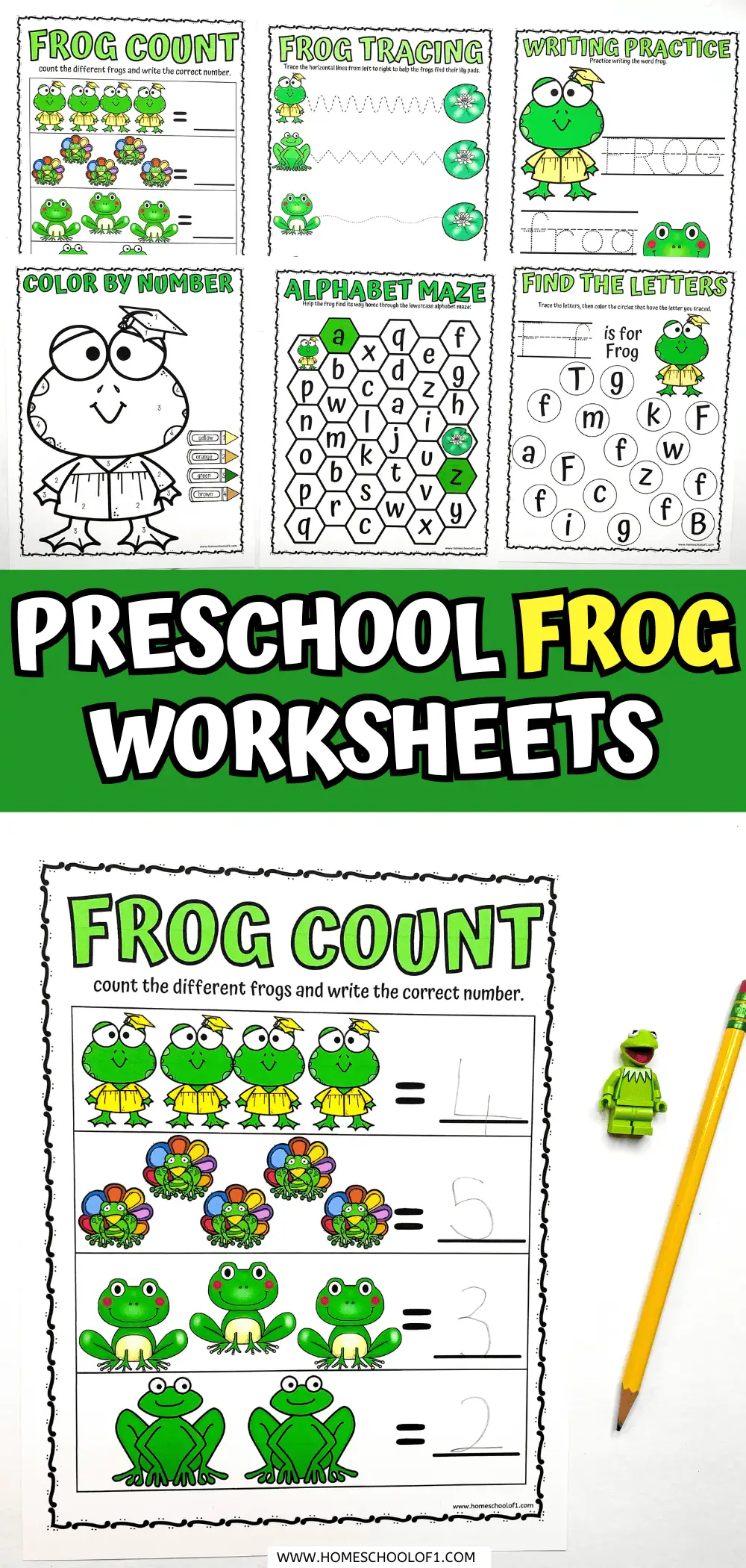 preschool frog worksheets