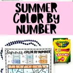 summer color by number printables