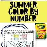 summer color by number worksheets