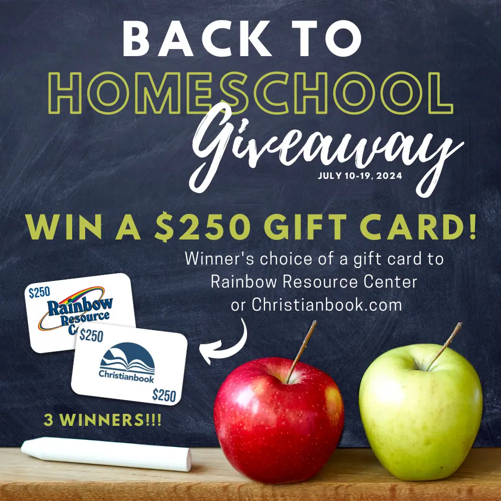 2024 Back to Homeschool Giveaway SQUARE