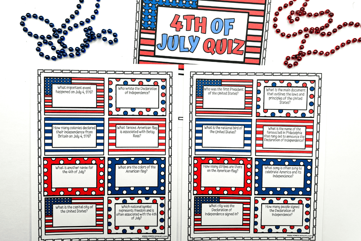 Free 4th Of July Trivia Printable For Kids (with Answers)