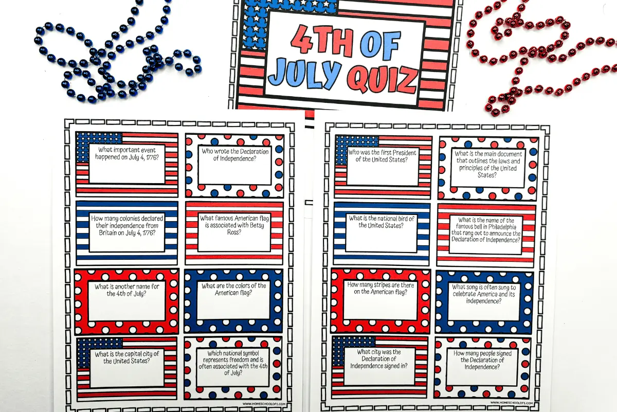 Free 4th of July Trivia Printable for Kids (With Answers)