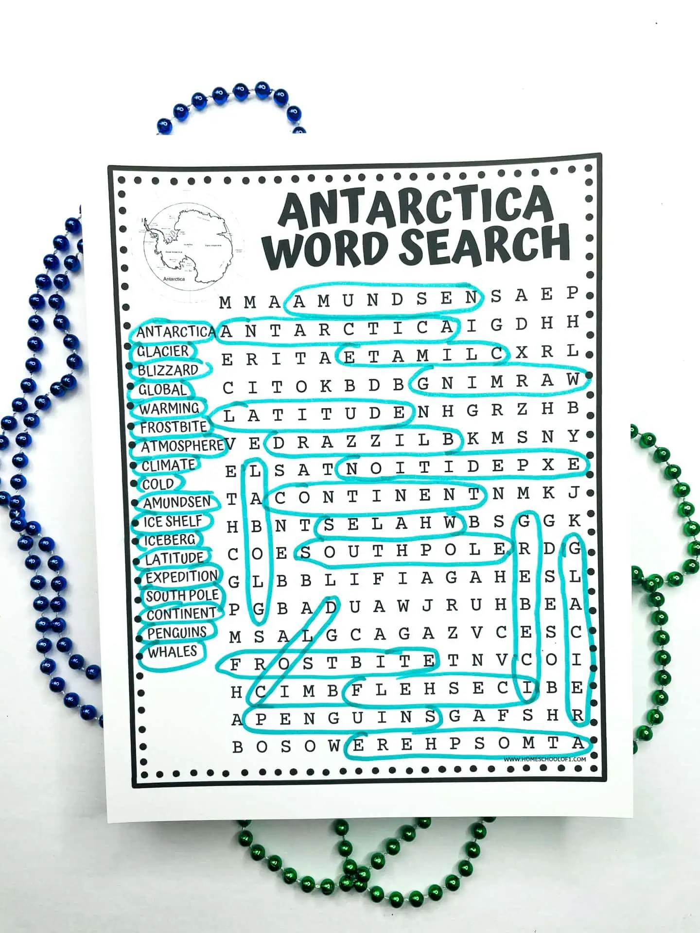 antarctica word search