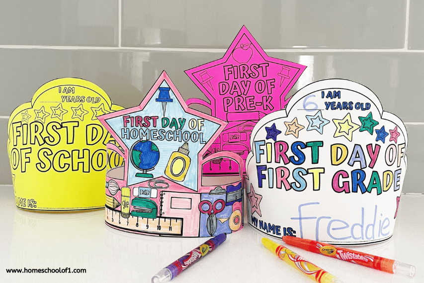 First Day Of School Crowns Printable Free 