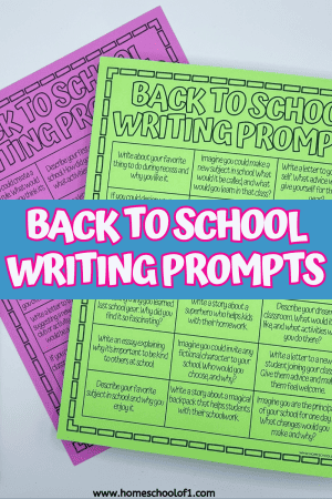 36 Back to School Writing Prompts (free printable list)