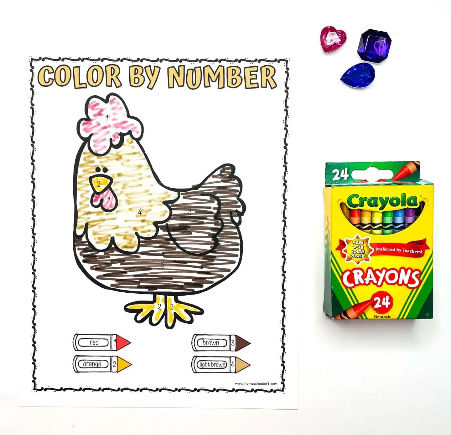 chicken color by number