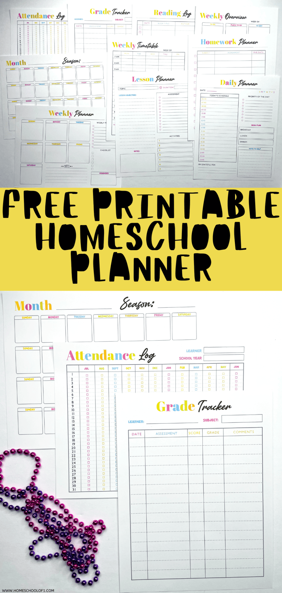 Free Printable Homeschool Planner: Stay On Track This Year