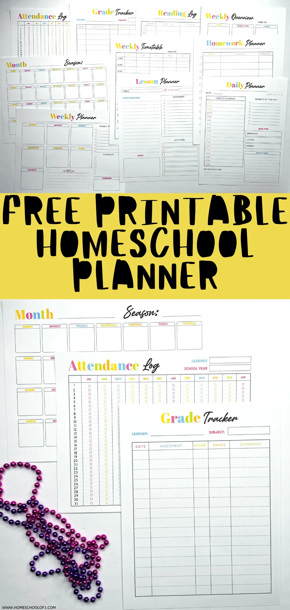 homeschool planner printable