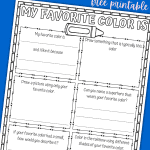 my favorite color worksheet