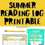 summer reading log printable