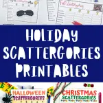 HOLIDAY SCATTERGORIES PRINTABLES