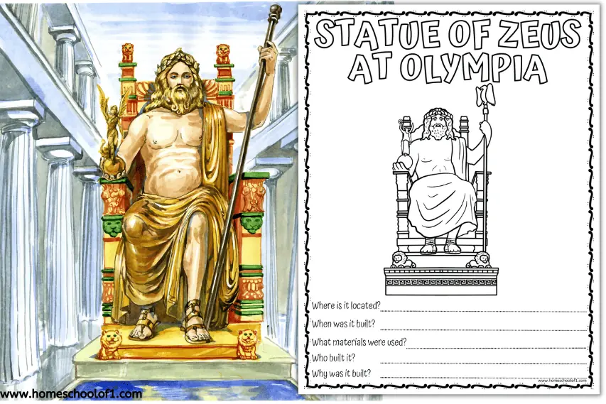 Statue of Zeus at Olympia research