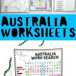 australia continent worksheets