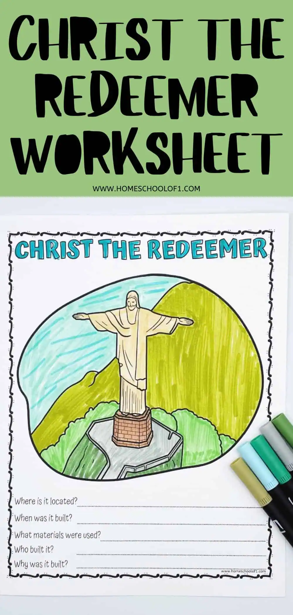 christ the redeemer worksheet