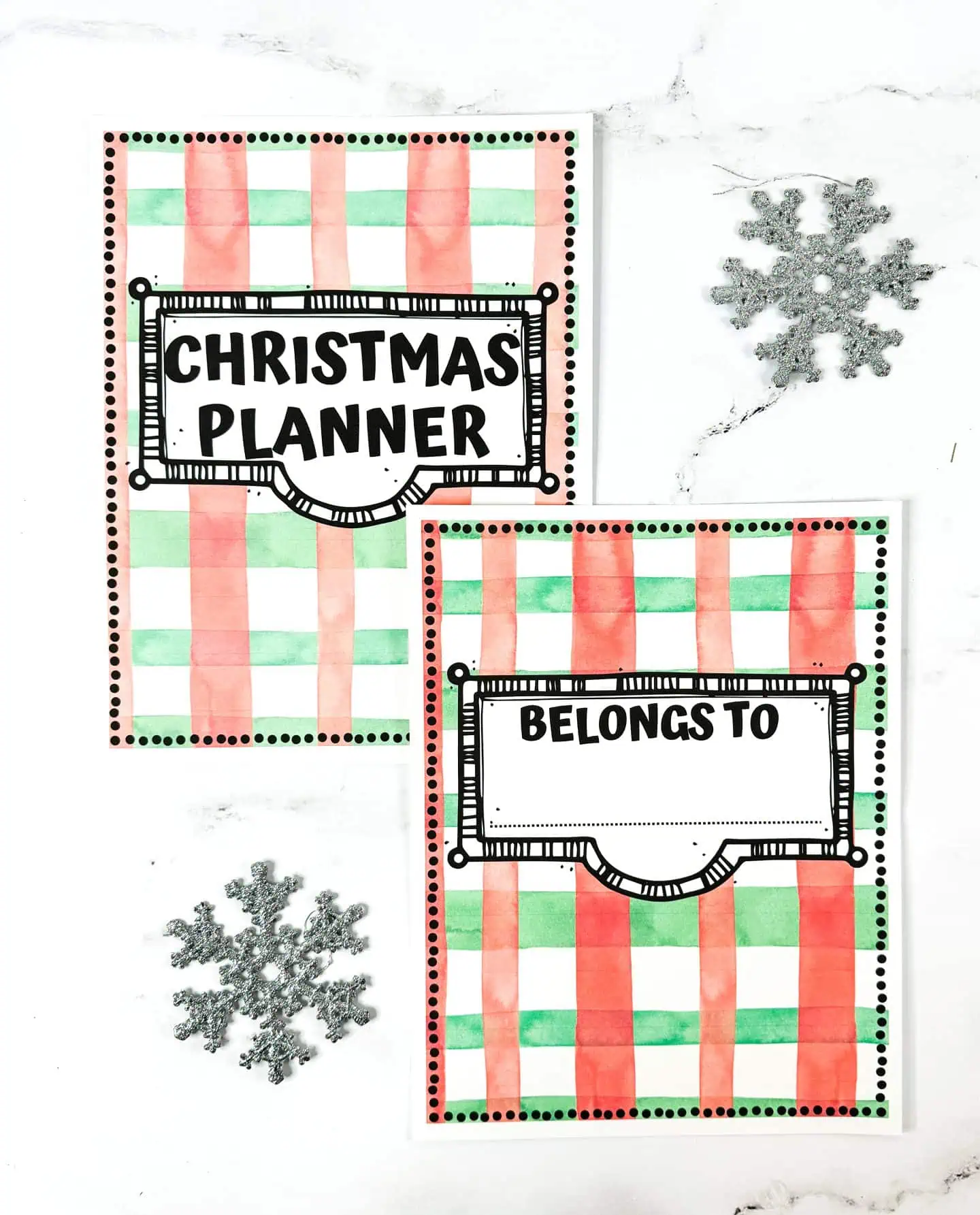 christmas planner front page