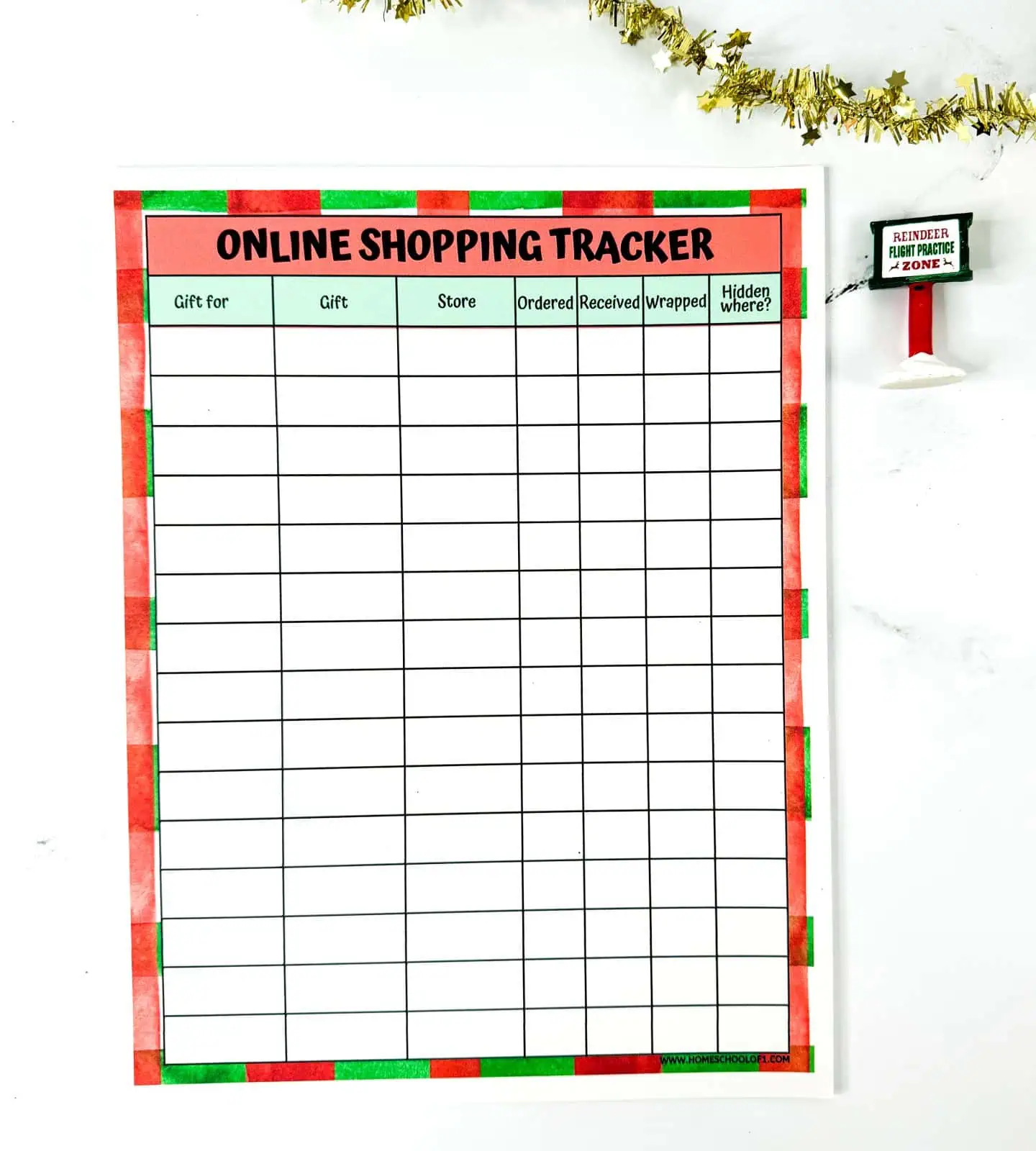 christmas shopping tracker