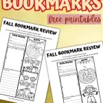 fall bookmarks to color in