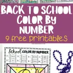 first day of school color by number (2)