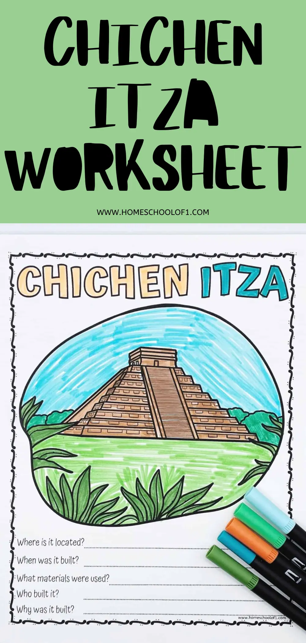 free chichen itza worksheet