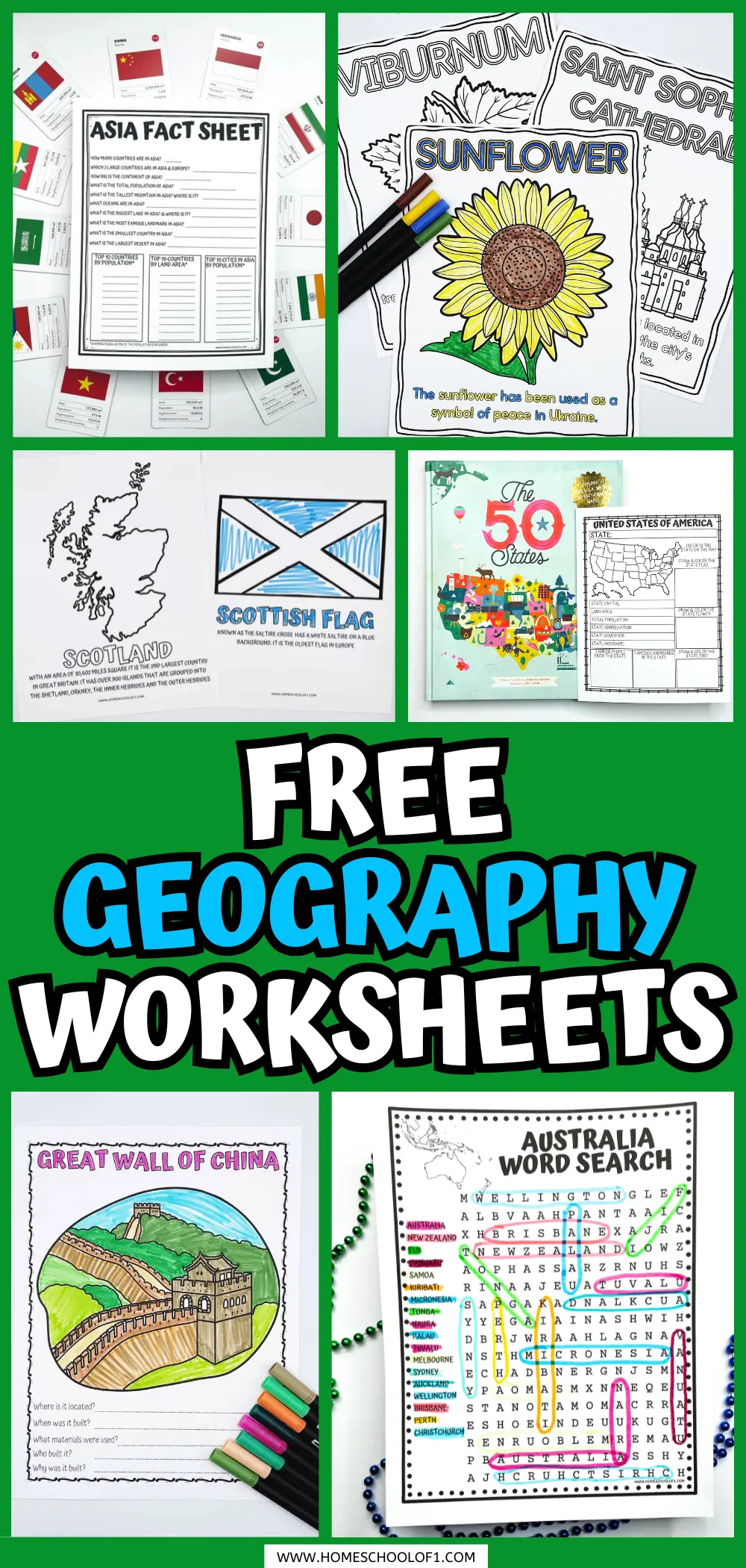 free geography worksheets