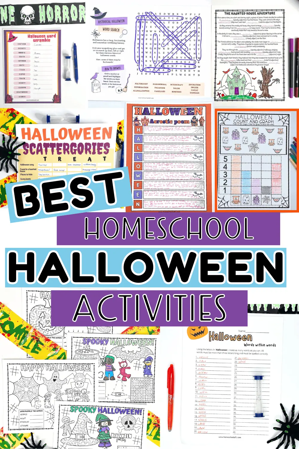 homeschool halloween activities for kids