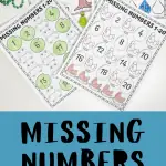 missing numbers 1-20 worksheet