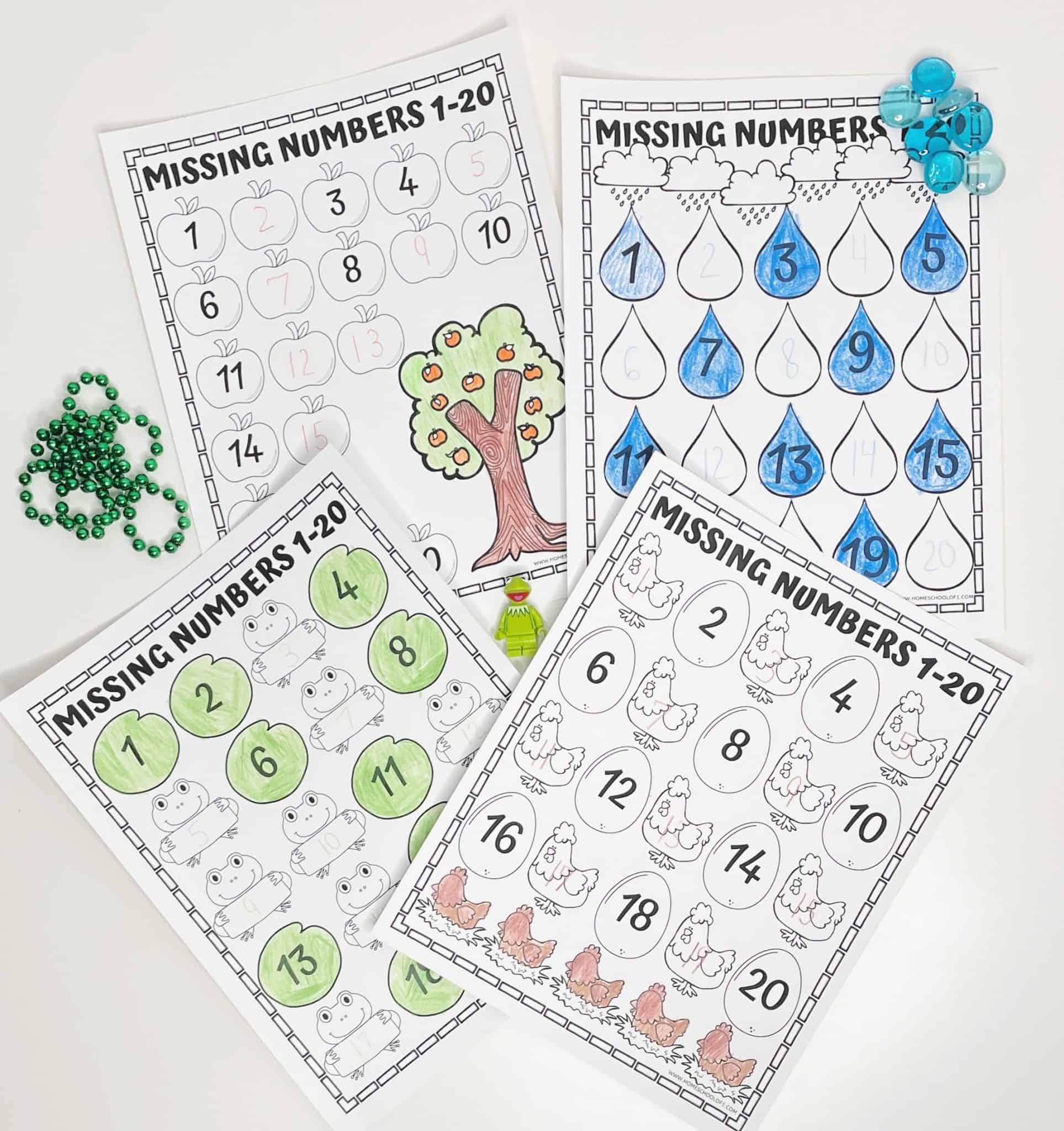 Missing Numbers 1 20 Worksheet 4 Free Printables Homeschool Of 1 0251