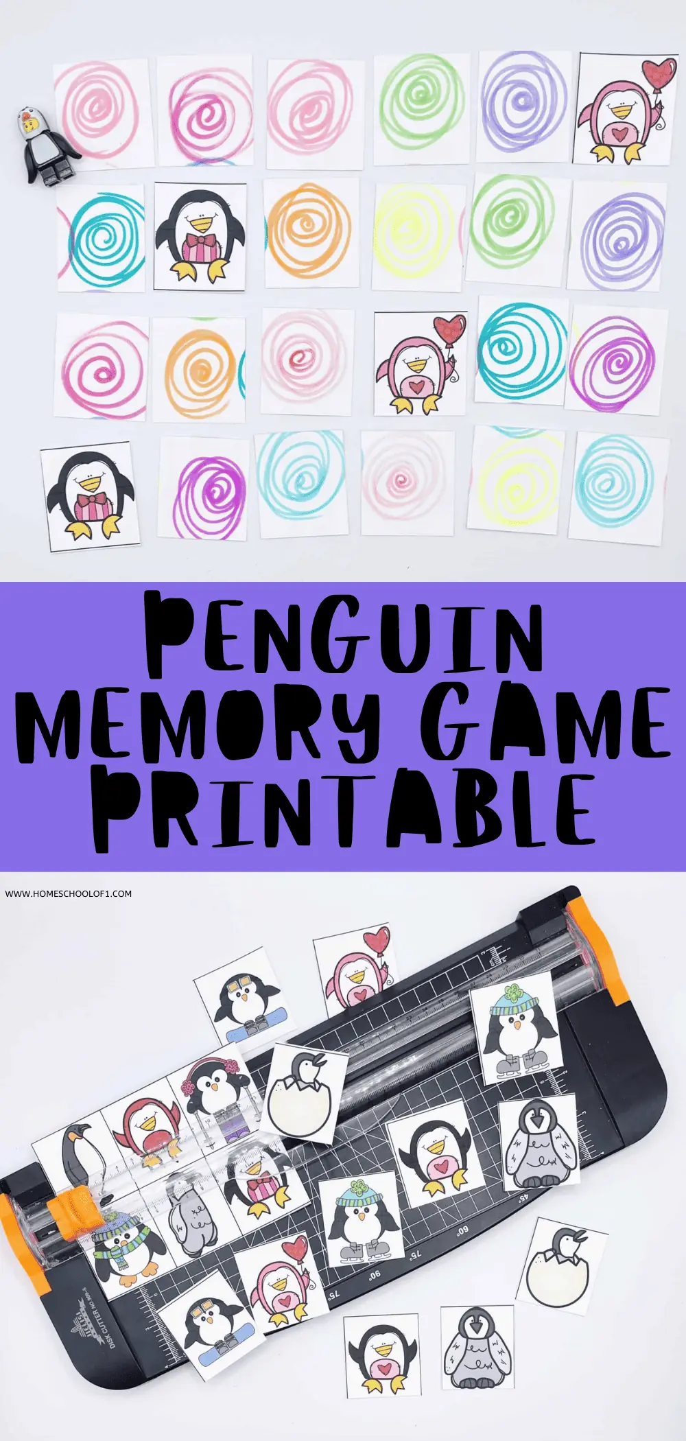 penguin memory game printable