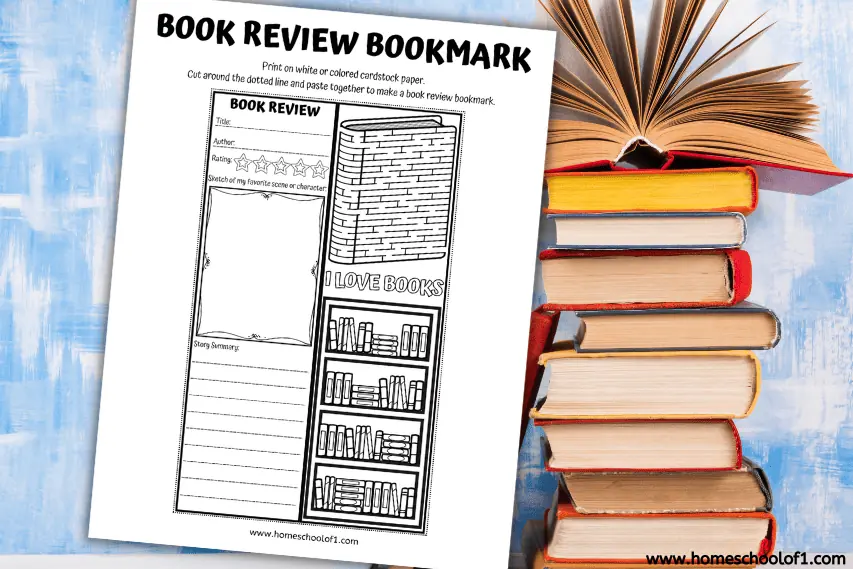 printable book review bookmark