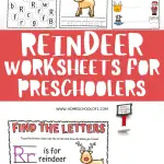 reindeer worksheets for preschoolers