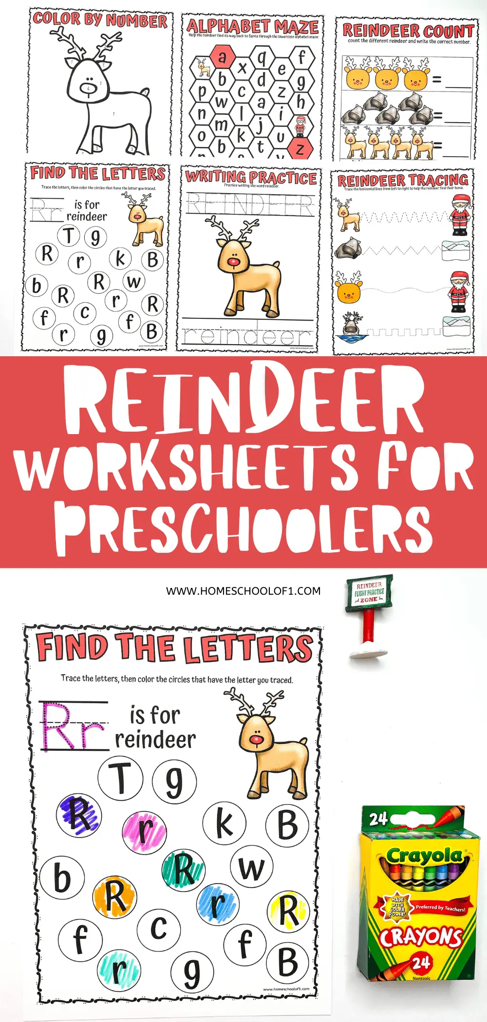 reindeer worksheets for preschoolers