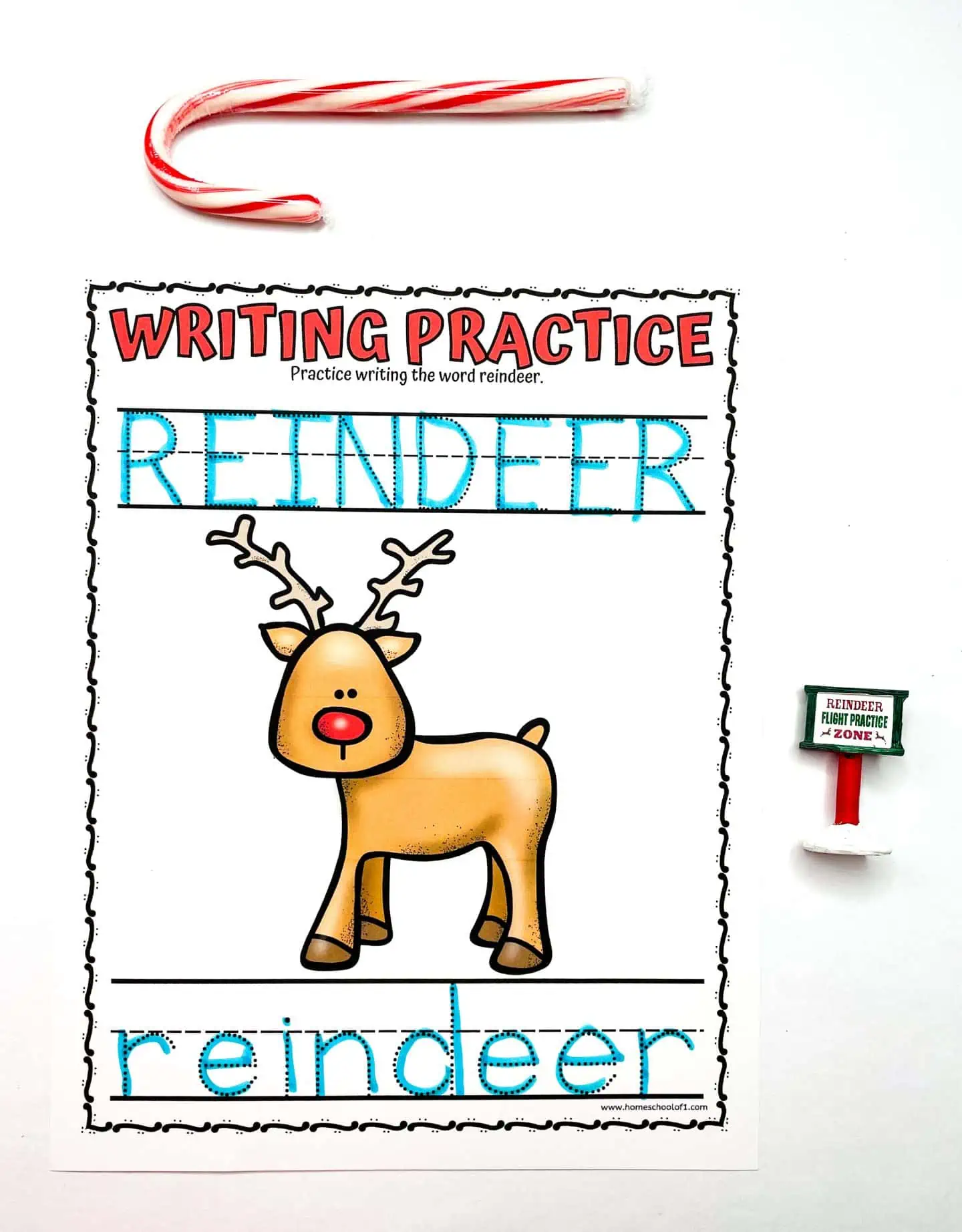 reindeer writing practice