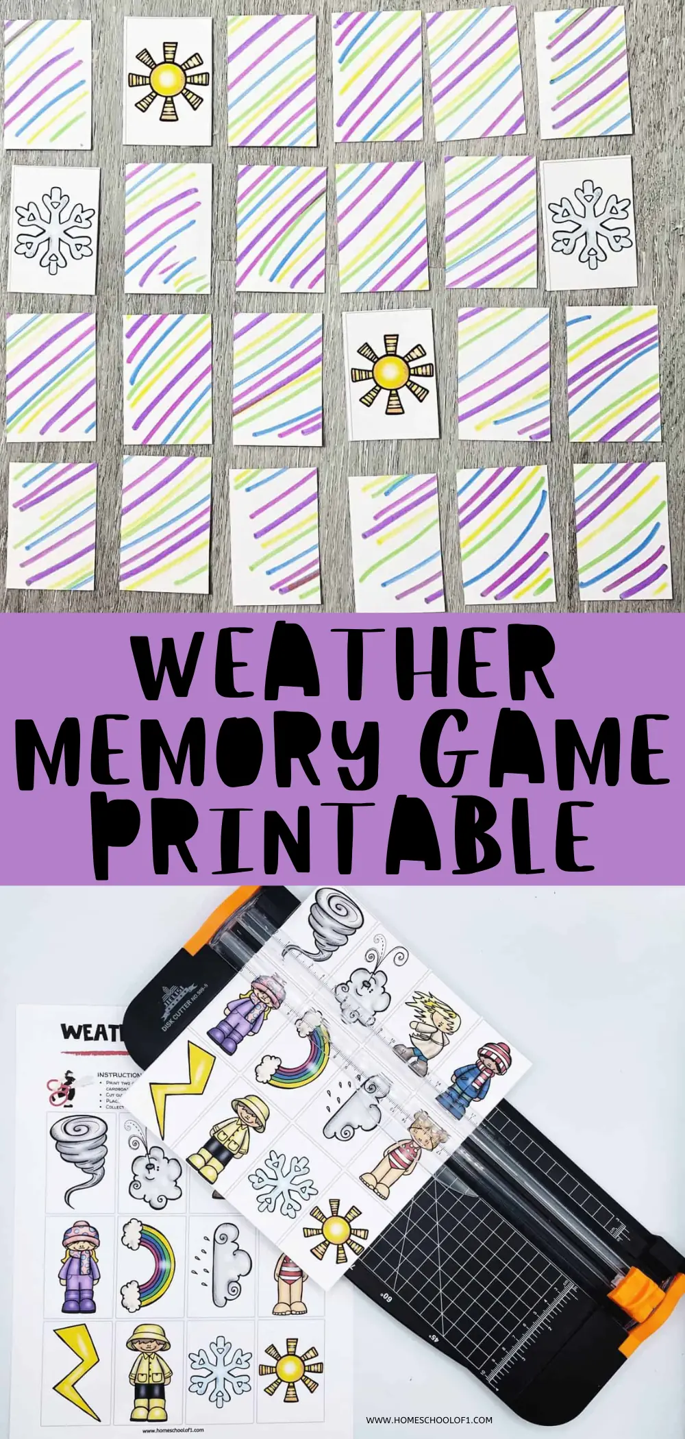 weather memory game printable