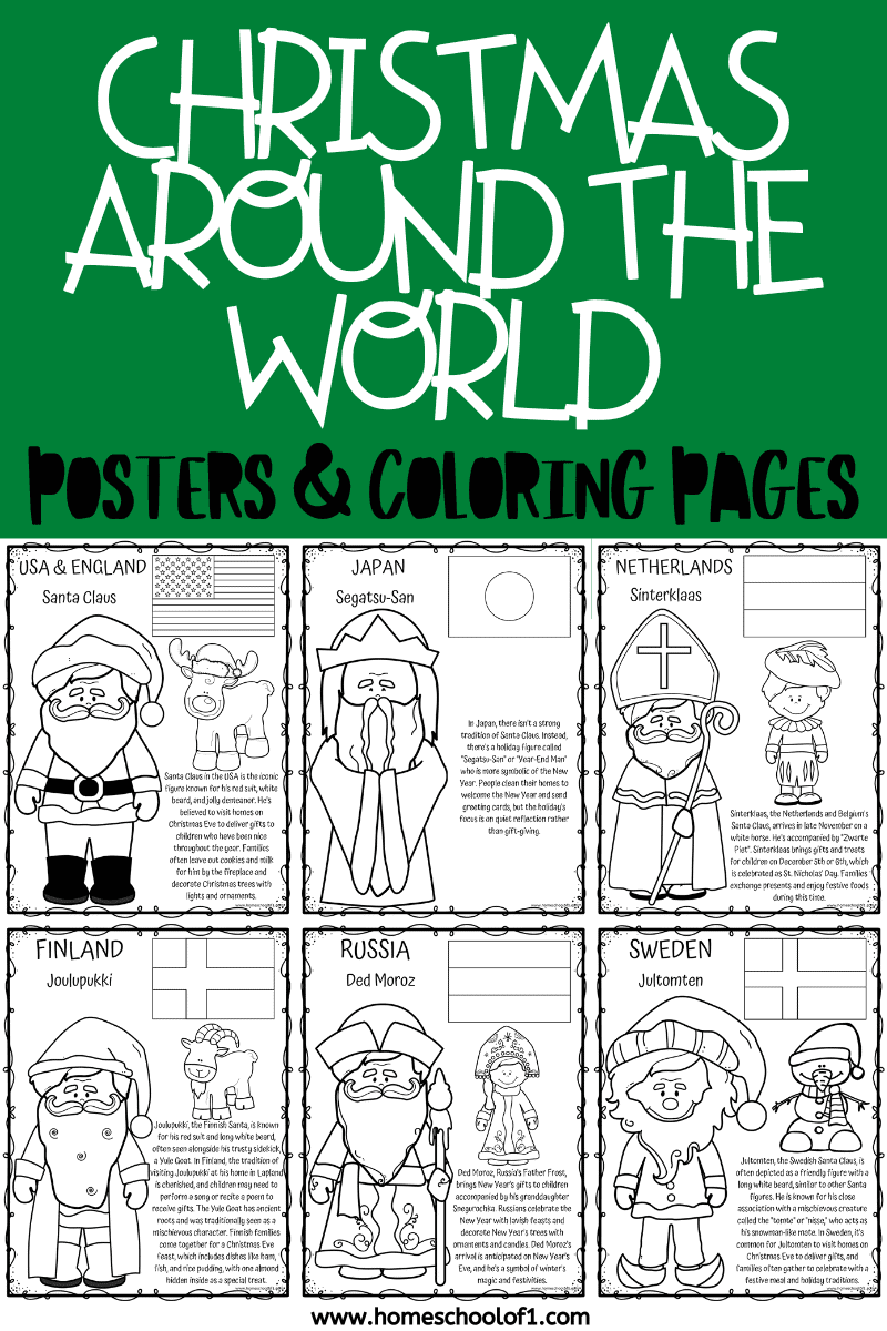 Free Christmas Around the World Coloring Pages